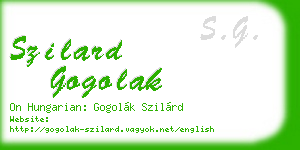 szilard gogolak business card