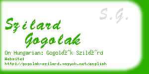 szilard gogolak business card